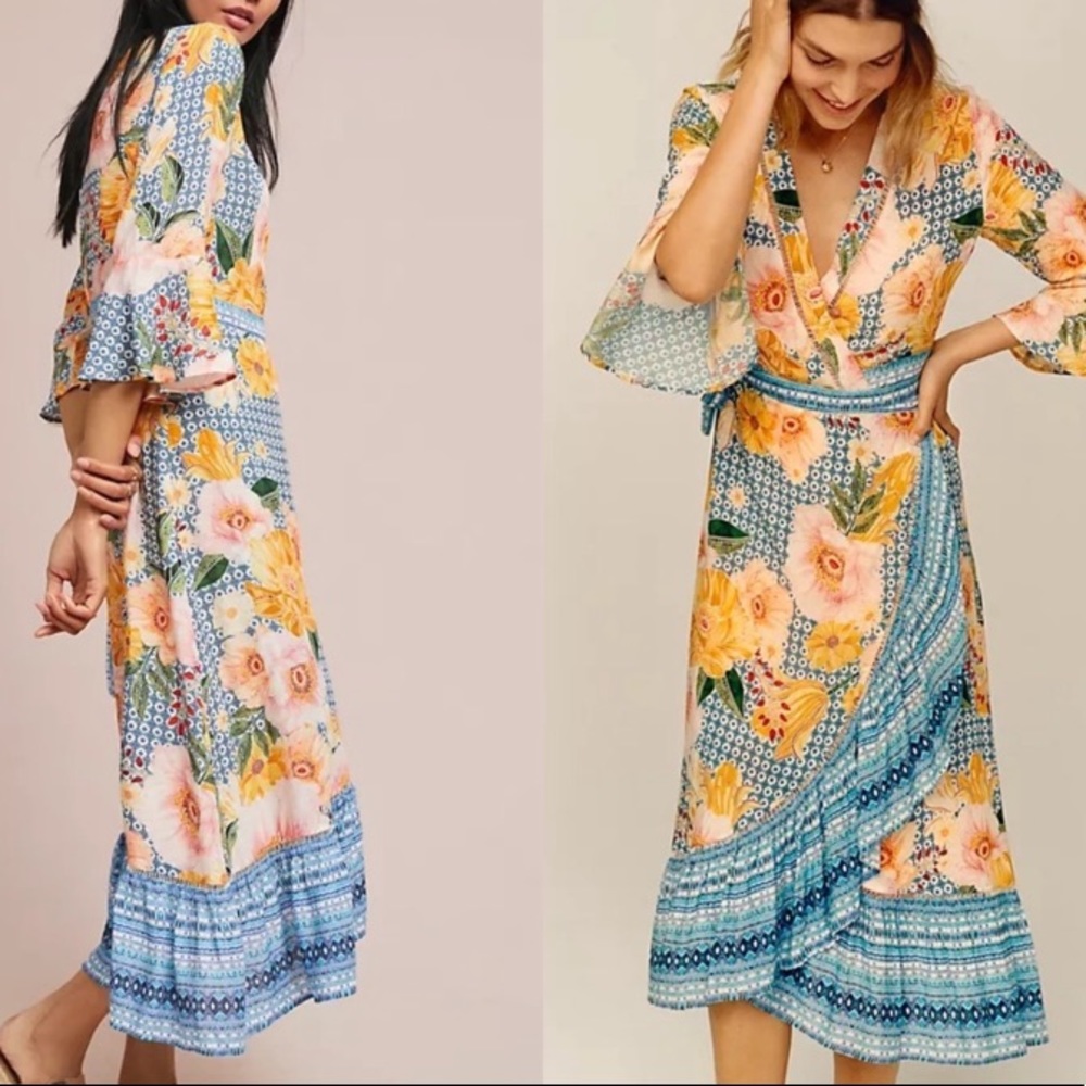 ❤️Anthropologie Farm Rio Camila Wrap Dress